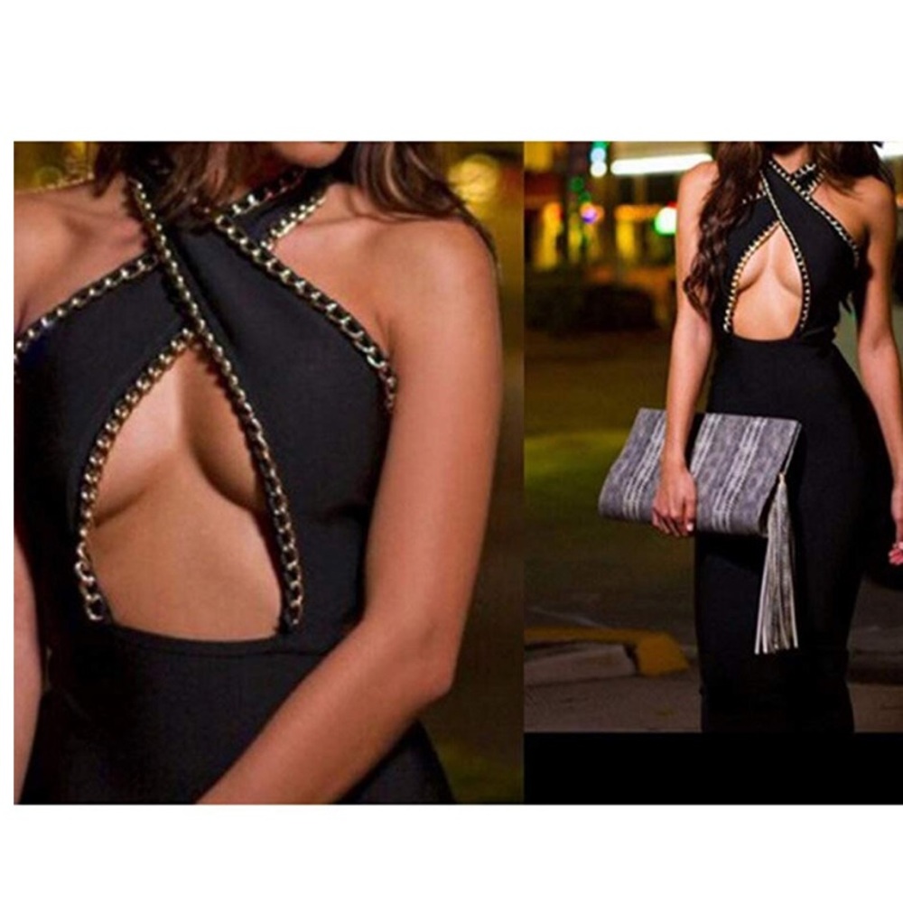 Black bodycon dress